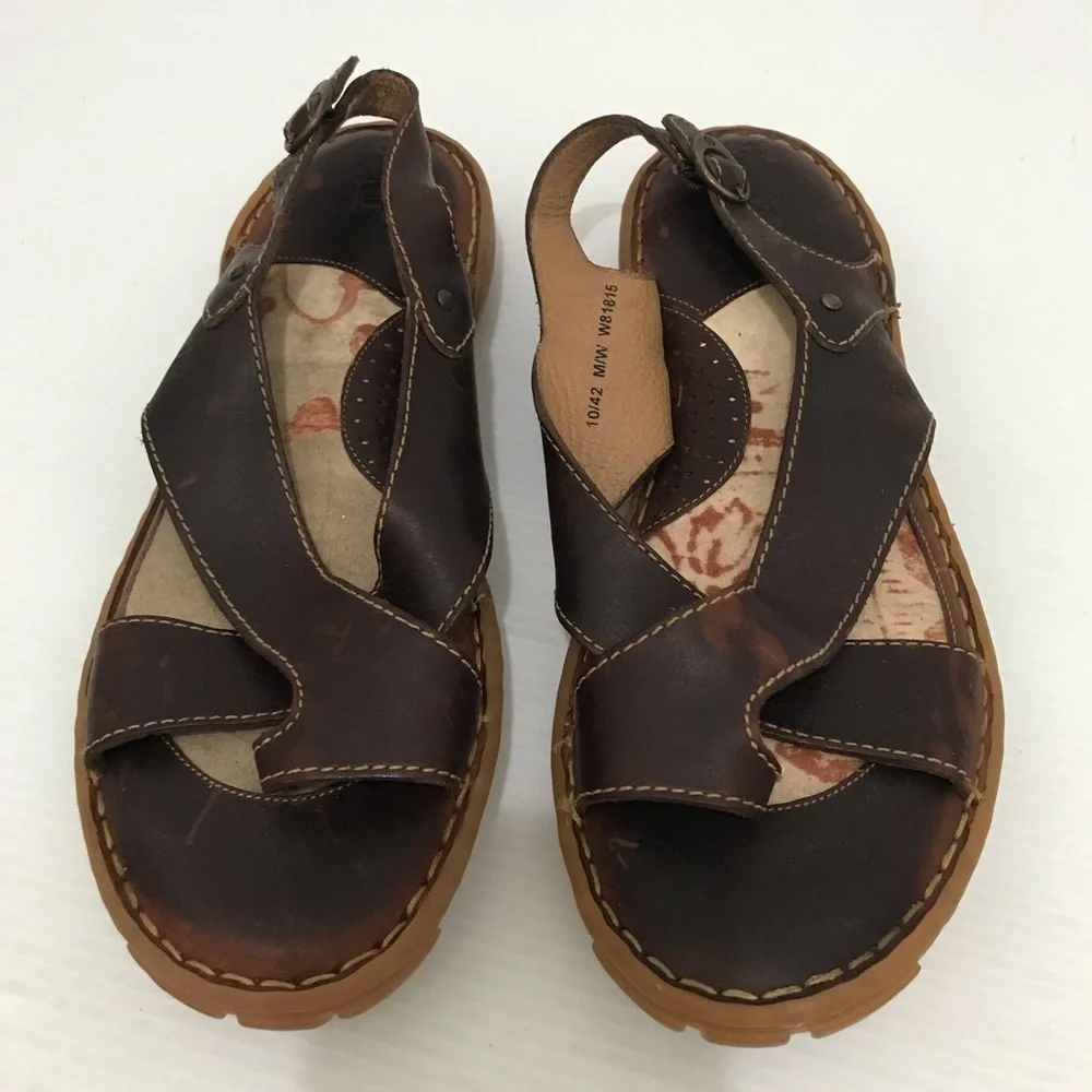 Born Brown Leather Sandals Men’s Size 10